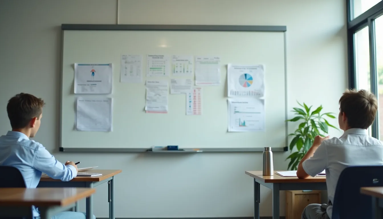 Charts and notes evoking student progress monitoring